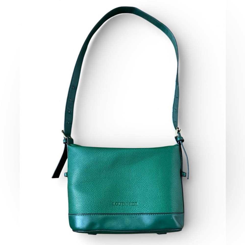 Louenhide Emerald Green Pebbled Vegan Leather Crossbody Bag